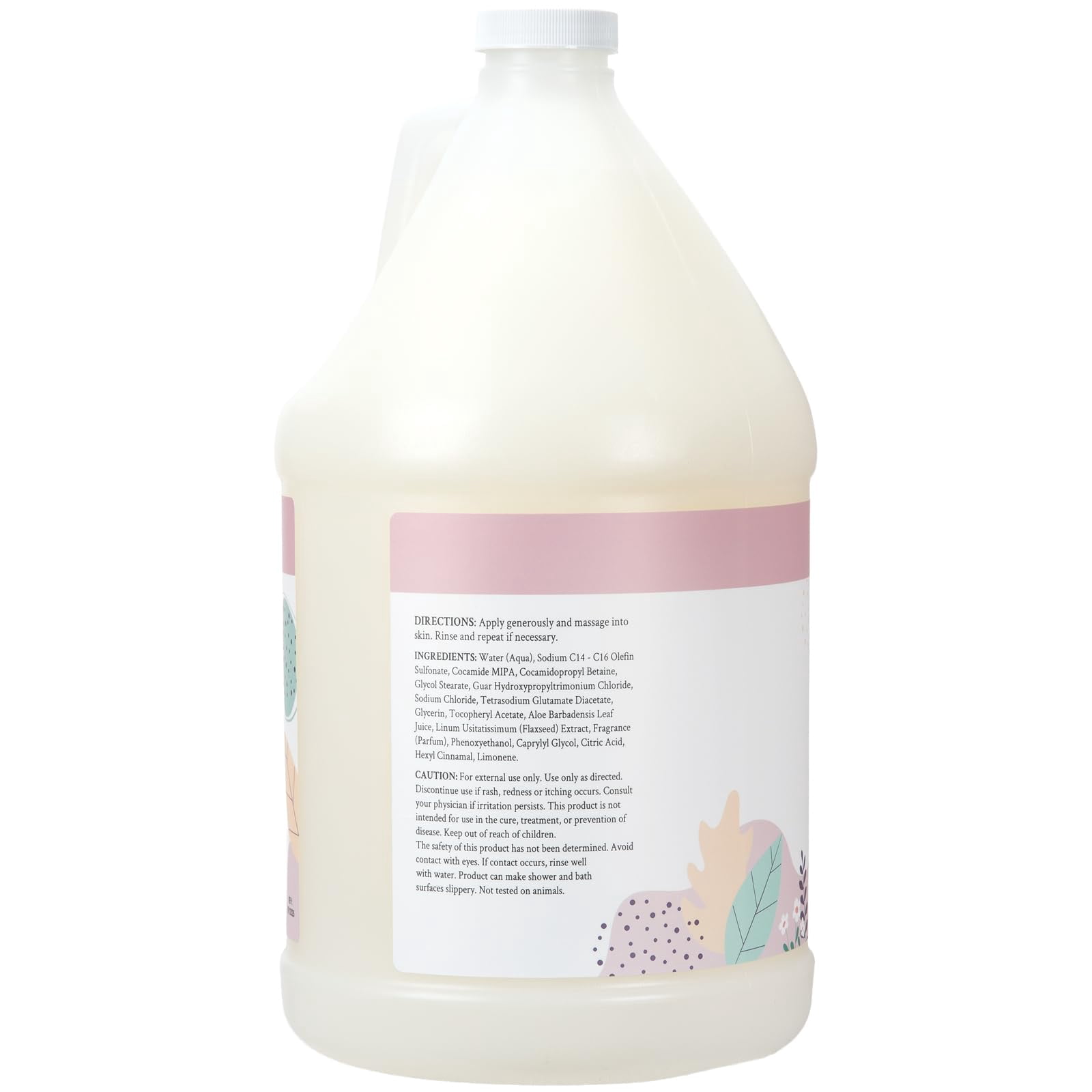 Ginger Lily Farms Botanicals Nourishing Body Wash, 100% Vegan & Cruelty-Free, Whispering Rose Scent, 1 Gallon (128 fl oz) Refill
