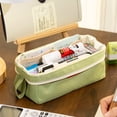 thumbnail image 2 of CICIMELON Pencil Case Large Capacity Pencil Pouch Pen Bag for School Teen Girl Boy Men Women, Green, 2 of 6