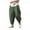 #7-Army Green, variant on Pntutb Mens,Men Fashion Casual Loose Solid Color Harem Pants Wide Leg Elasticated Pants