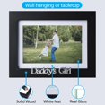 thumbnail image 3 of Klikel Daddy's Girl Picture Frame - Black Wood Frame with Father Sentiments - Holds 1 4x6 Photo with Mat or 1 5x7 Photo Without Mat - Wall Mount and Table Desk Display, 3 of 5