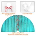 thumbnail image 4 of Rateoe Turquoise Wooden2 Print Christmas Tree Skirt 30" for Xmas Holiday New Year Party Circle Tree Mat Ornaments Decoration, 4 of 7