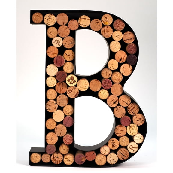 Wine Cork Holder Makes for Great Wine Accessories Perfect Monogrammed Gifts for Women to Store Wine Corks. Wine Decor or Wine Cork Holder Decor Will Brighten Up Kitchen! (Letter B)