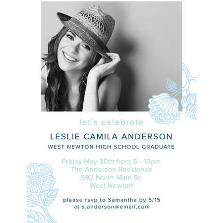 Embroidered Notice Graduation Invitation
