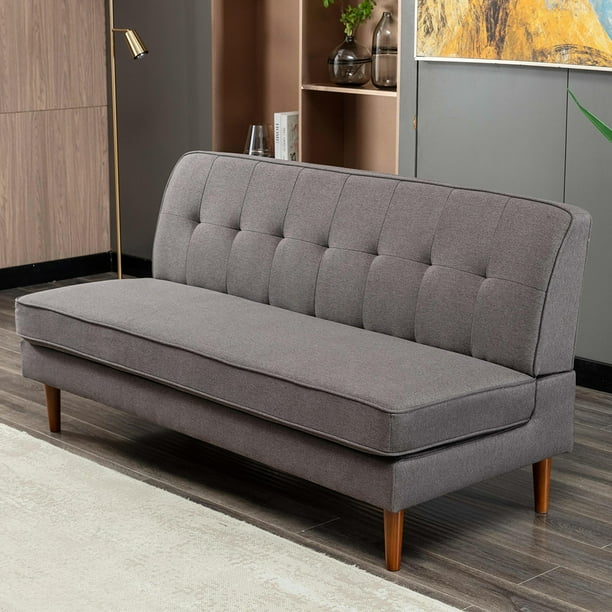 CJC Futon Sofa Bed without Armrest / Multifunction Couch Sleeper Sofa