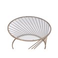 thumbnail image 4 of ACME Table Basse Ronde en Verre Bluelipe en Or et Champagne, 4 of 5