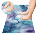 thumbnail image 2 of Blue and Purple Marble Luxury Kitchen Rug Non Slip Bathroom Plush Mat Shaggy Bedroom Carpet 39"x20", 2 of 6