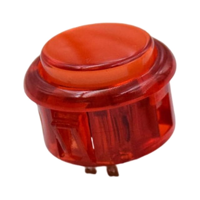 ziyahi Interrupteurs à Cristal Transparents Bascule Pièce Éclairée 30 Cassette Ade Combat Rond Machines Carte à Commande Rouge