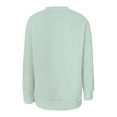 thumbnail image 3 of Vedolay Womens Sweatshirts Hoodies for Women Tops Long Sleeve Loose Pullover Casual Ladies Solid Striped Crewneck Sweatshirts,Mint Green L, 3 of 4