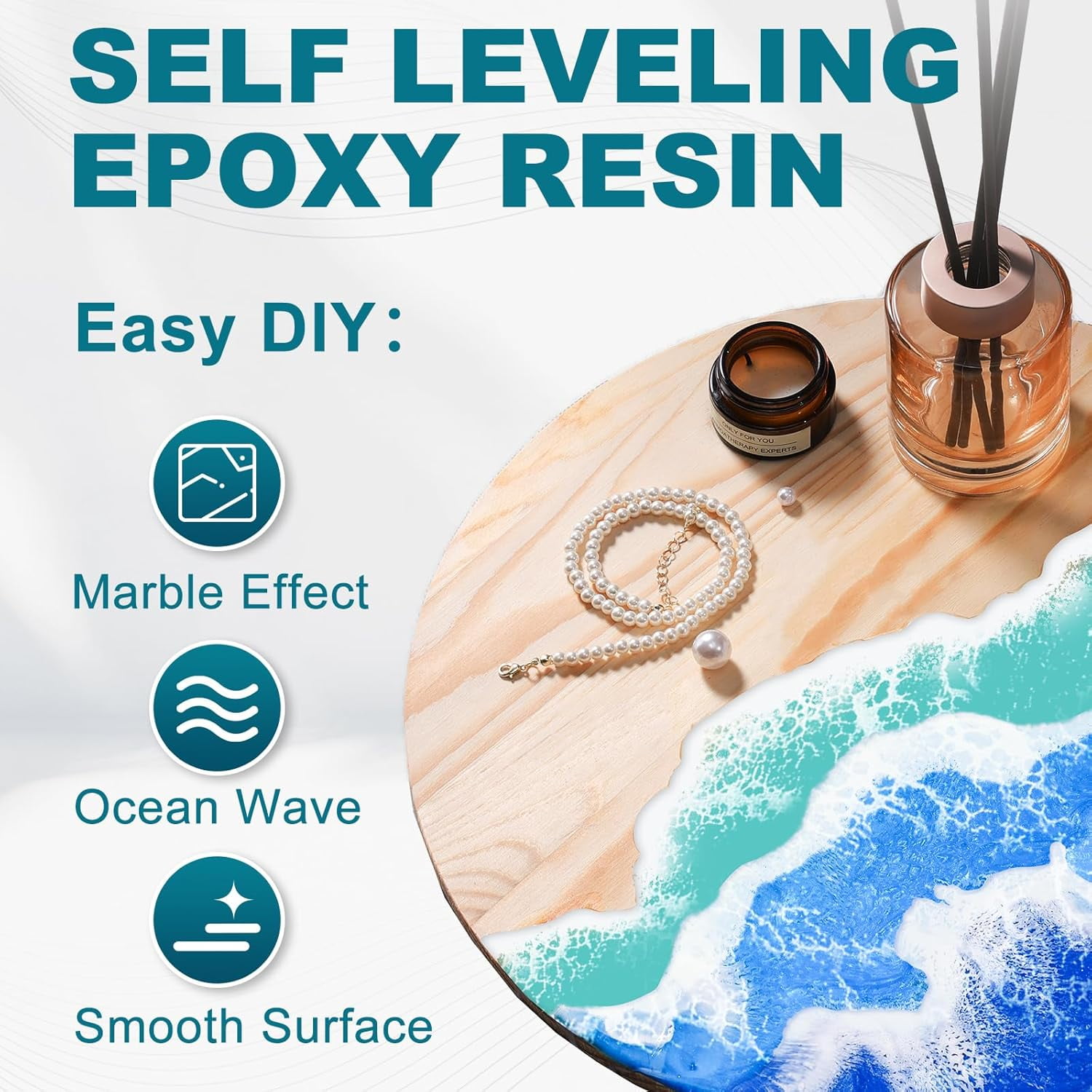LET'S RESIN Crystal Clear Epoxy Resin Kit - 1:1 Ratio, Bubble-Free, Non-Yellowing for DIY Crafts, Jewelry, Tabletops