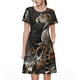 thumbnail image 1 of Balery Leopard On Tree Branch Vestidos sueltos de manga corta para mujer, vestidos de verano 2025, vestidos casuales de corte A con vuelo., 1 of 6