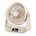 thumbnail image 1 of Ventilador de mesa con temporizador, ventilador portátil recargable, diseño moderno y potente flujo de Blanco, 1 of 9