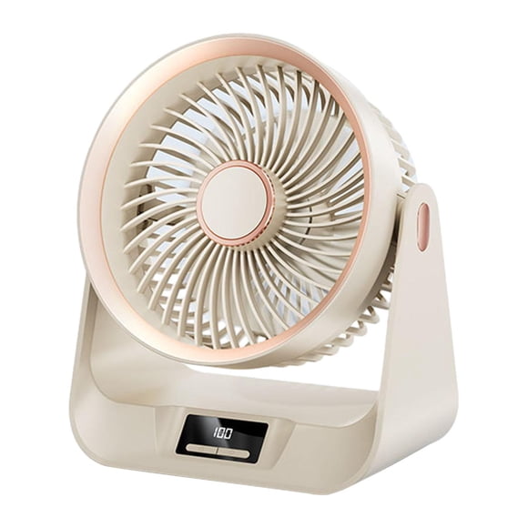 Ventilador de escritorio con temporizador y circulador de aire silencioso para sala de estar Blanco