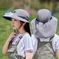 thumbnail image 6 of Summer Solar Powered Cooling Fan Safari Hat with UPF 50+ UV Protection Wide Brim Outdoor Fishing Headwear Dark Gray, 6 of 9