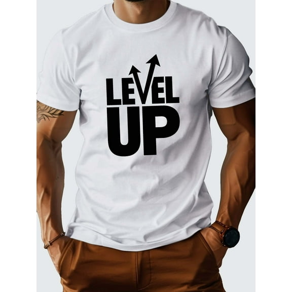 1 pc, 100% cotton T-shirt, LEVEL UP Pure Cotton Men's Tshirt Comfort Fit