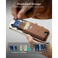 thumbnail image 3 of Cartera MagSafe ESR con Find My, soporte para 5 tarjetas, RFID, marrón, 3 of 9