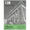 DAX U-Channel Poster Frame, Contemporary Clear Plastic Window, 18 x 24, Clear Border