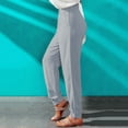 thumbnail image 5 of TRUBKH Linen Pants for Women High Waisted Comfort Resort Wear Wide Leg Linen Pants Floral Belt Pants Cruise Pants Paperbag Pant Baggy Linen Pants Fashion Drawstring Lightweight Boho Bottoms Gray 2XL, 5 of 9