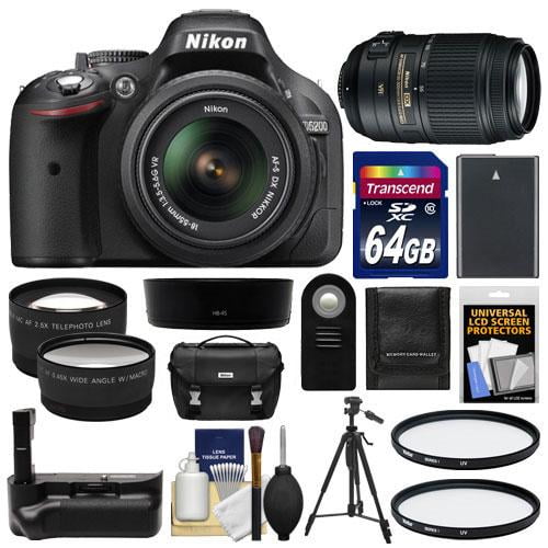 Nikon D5200 Digital Slr Camera 18 55mm G Vr Dx Af S Zoom Lens Black