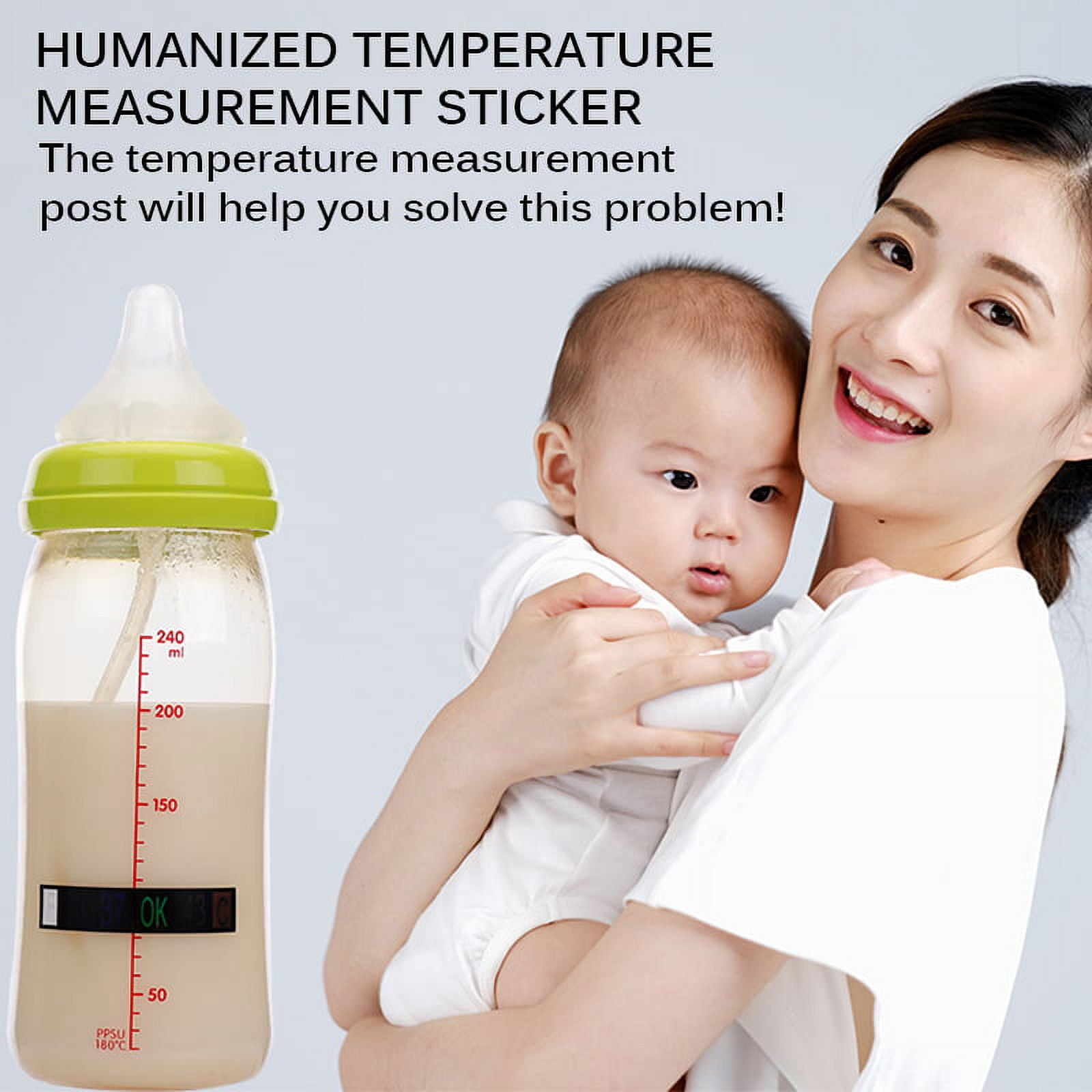 Bottle temperature measuring stickerMilk Bottle Thermometer Infant Colorful  Temperature Test Instant Display Tester Paper Electrostatic Film Safety  Tools Drinking 
