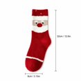 thumbnail image 5 of Women's Christmas Fuzzy Socks with Christmas Tree Character, Cozy Feather Yarn Crew Socks, Red Green Holiday Socks for Christmas Stocking Stuffers, Gag Gifts and Fun Holiday Gifts, 5 of 5
