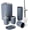 Blue, variant on Moss & Stone 6 pcs Bathroom Accessories Set Includes Soap Dispenser, Toothbrush Holder, Toothbrush Cup, Soap Dish, A Complete Decor Black Set