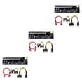 thumbnail image 1 of yingyy PCI-E 1x to 6x USB 3.0 Extender Card Board Computer Desktop PC Adapter Black Slot Red Cable 3Set, 1 of 6