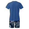 thumbnail image 5 of Mens Shorts Sets 2 Piece Outfits Shorts Set for Men Mens Two Piece Summer Outfit Man Casual Loose Hawaiian Print Sports Elastic-Waist Shorts Short Sleeve Round-Neck Blouses Sets, 5 of 5