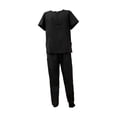 thumbnail image 4 of Conjunto de Ropa de trabajo Yuyangstore para mujer enfermera negro con bolsillos, 4 of 8