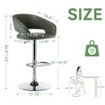 thumbnail image 3 of Adjustable Bar Stools, 360-Degree Swivel Barstools with Open Back and Arms, PU Leather Counter Height Island Chairs with Square Footrest for Pub Kitchen Dining Room, Grey, 3 of 13