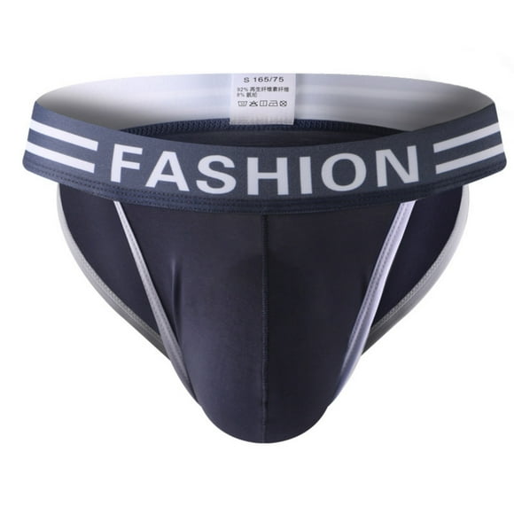 Men's Sexy Jockstrap Low Waist Stretchy Briefs for Mens Thong Underwear Workout Jock Strap Athletic Supporter