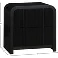 thumbnail image 3 of Meridian Furniture Fluted Black Night Stand, 3 of 11