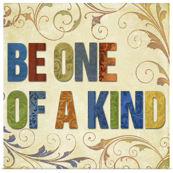 Great BIG Canvas | Rolled Elizabeth Medley Poster Print entitled Be One of a Kind