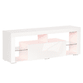 thumbnail image 1 of HOMCOM Modern TV Stand Media Console Table w/ LED Lights for 55" TV, 1 of 10