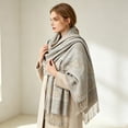 thumbnail image 3 of LUVDA Women's Woven Paisley Shawl Wrap Tassel Cozy for Fall Winter, 3 of 5