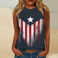 thumbnail image 2 of GNFQXSS Womens Crew Neck Tank Top Star Print Loose Sleeveless Cami Lightweight Flowy Patriotic Summer Beach Top Multicolor S, 2 of 4
