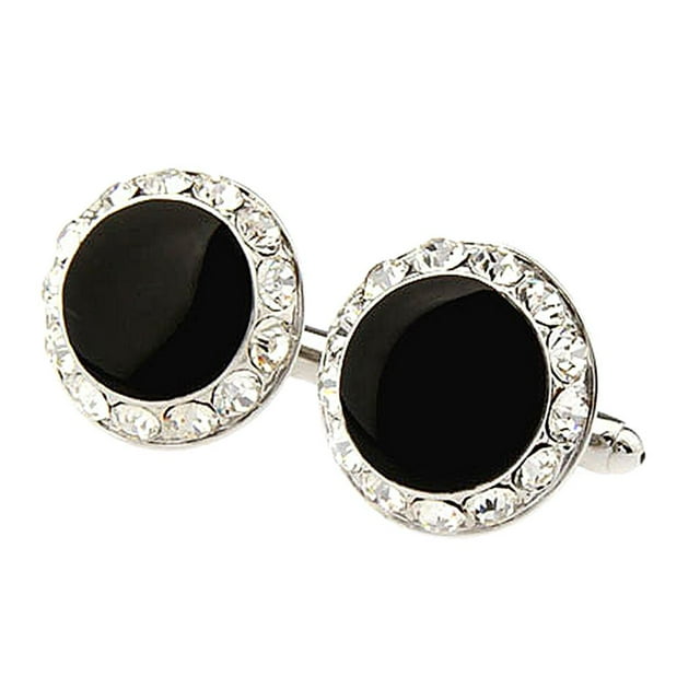 Gemelos de hombre redondo Sunnimix latón Plata 20x20mm