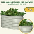 thumbnail image 5 of VEIKOUS 24"H Metal Garden Bed, Many-in-1 Modular Galvanized Planter Box 4x2x2 ft , Cream White, 5 of 14