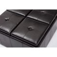 thumbnail image 4 of Travis Pleather Tabouret De Rangement Avec 4 Plateaux Rabattable (Espresso), 4 of 4