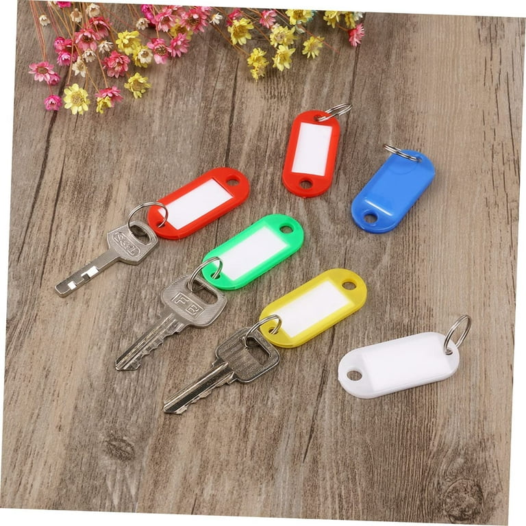 50pcs Key Label Keyrings for Car Keys Colored Labels Car Key Tags Car Key  Holder Custom Labels Luggage Id Tags Plastic Luggage Tags Id Tags Labels  Sign Board Accessories Key Ring 