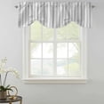 thumbnail image 2 of Tie Up Valances for Windows, Gray Stripes Adjustable Valance Curtains Window Treatment for Living Room/Bedroom, Vintage Minimalist Lines Texture Rod Pocket Kitchen Curtains & Drapes 42x18 Inch, 2 of 9