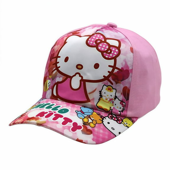 Kitty White Adorable Anime Themed Baseball Cap - Fun CartoonGraphics, Comfortable Fit for Anime Fans