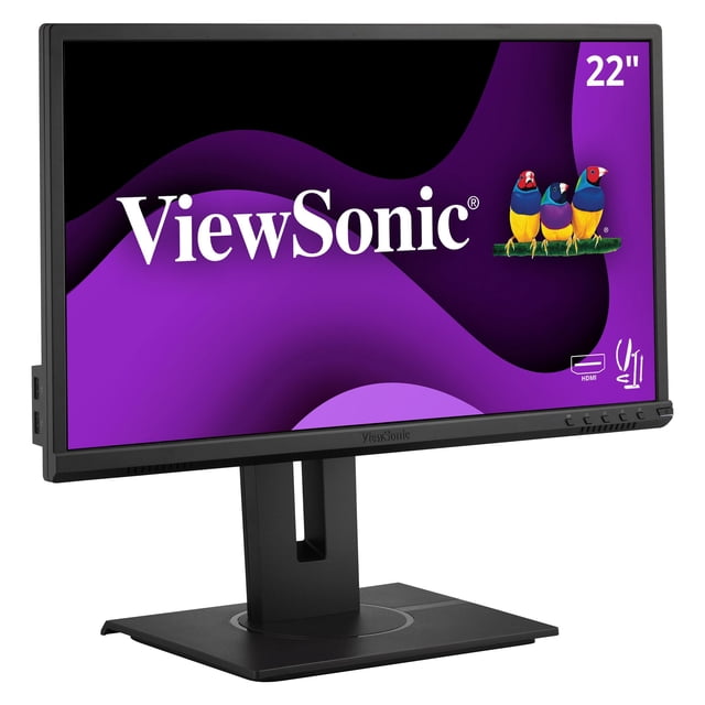 ViewSonic VG2240 Monitor ergonómico de 22 pulgadas 1080p con 100 Hz, concentrador USB, HDMI, DisplayPort, entradas VGA para el hogar y la oficina