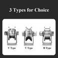 thumbnail image 4 of 4 Pcs Roues de Portail Coulissant en Acier Inoxydable Roue de Rail en U Poulie Support en U pour Portail d'Allée Roulante, 4 of 6