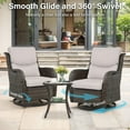 thumbnail image 5 of Bellefurn Luxury Patio Swivel Rocker Chairs Wicker Rocking Chair,Outdoor Swivel Chairs Set of 2,Swivel Glider Lounge Chairs with Side Table for Patio Balcony,Porch,Garden, 5 of 11