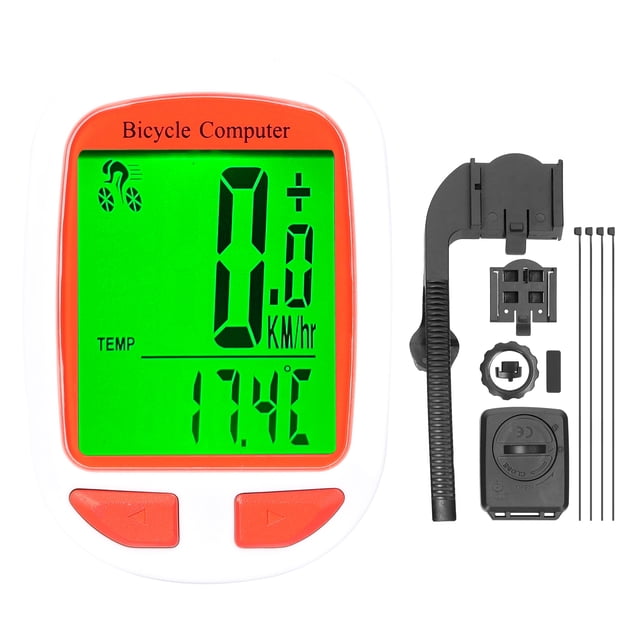 Wireless Bike Computer LED Digital Bicycle Speedometer Odometer Multifunction Cycling