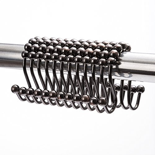 Bronze Cosfy Shower Curtain Hooks Double Glide Shower Curtain Rings Rustproof Metal Heavy Duty Roller Bathroom Shower Rods Curtains Liners Set of 12 Bronze Cosfy Shower Curtain Hooks Double Glide Shower Curtain Rings Rustproof Metal Heavy Duty Roller Bathroom Shower Rods Curtains Liners Set of 12
