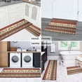 thumbnail image 5 of Red and Brown Christmas Pattern Kitchen Rugs Sets Of 2,Anti Fatigue Kitchen Mat Rugs Non Slip Washable,Decorative Kitchen Floor Mats for Kitchen,Sink,Laundry,17"x30"+17"x47", 5 of 7