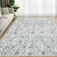 thumbnail image 2 of Shininglove Living Room Area Rugs 5x7ft, TPR Non-Slip Back Machine Washable Floor Carpets for Bedroom Dining Room Home Office(Grey/Beige), 2 of 8
