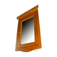 thumbnail image 3 of Renovator's Supply 27" Golden Oak Hardwood Corner Wall Mount Medicine Cabinet with Mirror, 3 of 8