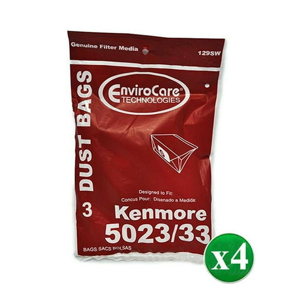 EnviroCare Replacement Vacuum Bag For 5023, 5033 Style E (12 Bags) For Part No:- 129SW